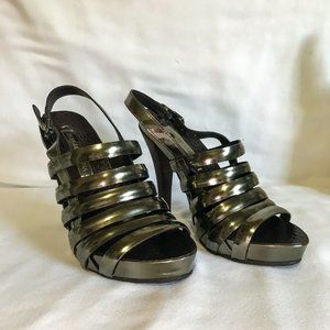 BCBG Max Azria Slingback Gunmetal Heels NWOT